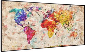 Klarstein Wonderwall Air Art Smart, инфрачервен отоплител, цветна карта, 120 х 60 см, 700 W