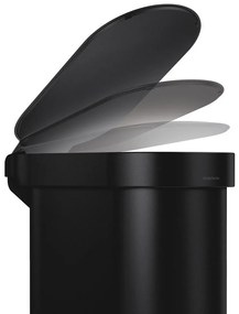 Стоманен кош за отпадъци с педали 45 л Slim - simplehuman