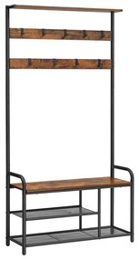 Стояща закачалка NAVOR, кафява/черна