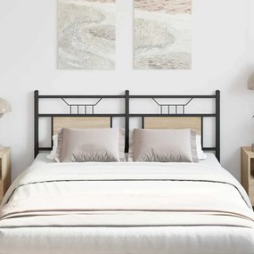 4106824 vidaXL Резервна табла за легло Дъб Сонома 137 cm Изработена дървесина и стомана