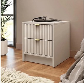 Нощно шкафче TIRENO 35x40 см бежово