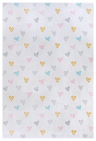 Бял детски килим 160x235 cm Hearts - Hanse Home