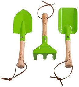 Bigjigs - Комплект градински инструменти - Зелени