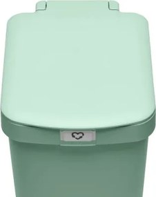 Кош за боклук с педал Brabantia StepUp 1008481, 16 л, Екологични материали, Голям отвор, Светлозелен