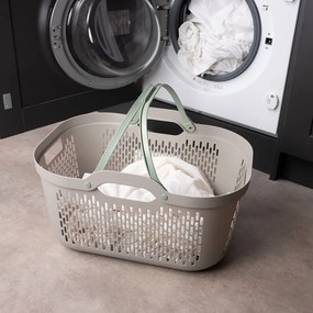 Светлокафяв пластмасов кош за пране 45 l – Addis