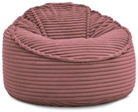 Розов пуф от рипсено кадифе Socrate – Bobochic Paris