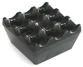 Меламинов пепелник ветроустойчив черен 9x9x4,5см (К-2012)AN - Alkan