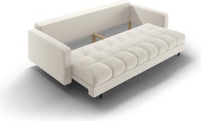 Кремав разтегателен диван с място за съхранение от букле 222 cm Bali – Cosmopolitan Design