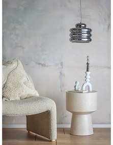 Висящо осветително тяло в сребрист цвят със стъклен абажур ø 24 cm Spike – Bloomingville