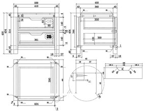 Нощно шкафче от кафява борова дървесина Alex - Vipack