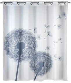 Бяла завеса за душ с покритие против мухъл Dandelions, 180 x 200 cm Astera - Wenko