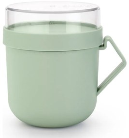Чаша за супа с капак Brabantia Make&Take 1006294, 600+180 мл, Винтов капак, Без BPA, Зелен