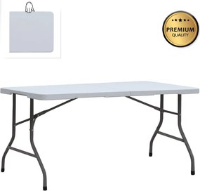 Capri TopMebel сгъваема кетъринг маса – конферентна – цял плот, цвят ледено бяло, 152x76x74 см.