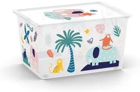 Бяла пластмасова детска кутия за съхранение 55x39x31 cm C Box Style – KIS