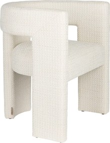 Кремав тапициран трапезен стол с подлакътници Medina – Dutchbone