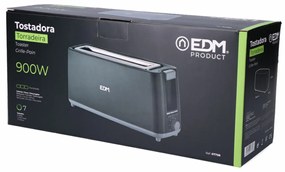 Тостер EDM Black Design Дълга 900 W