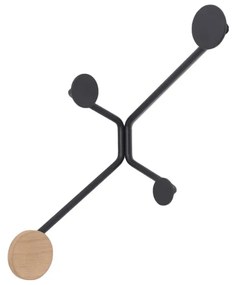 Черна ъглова стенна закачалка Hook - Gazzda