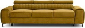 Кадифен разтегателен диван в цвят горчица 261 cm Laurence – ELTAP