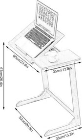 Многофункционална сгъваема масичка за лаптоп, таблет или книга