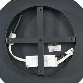 Дизайнерска таванна лампа черна със злато 40 см вкл. LED 3-степенен превключвател - Ingo