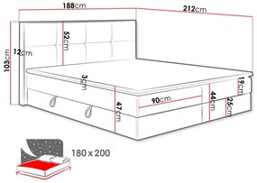 Тапицирано легло Euphoria-Kafe-180 x 200