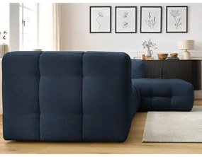 Тъмносин ъглов диван (десен ъгъл) Cloud – Bobochic Paris