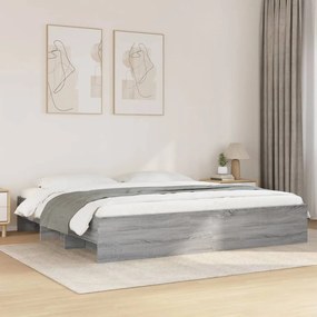 3295637 vidaXL Рамка за легло без матрак сив сонома 180x200см инженерно дърво
