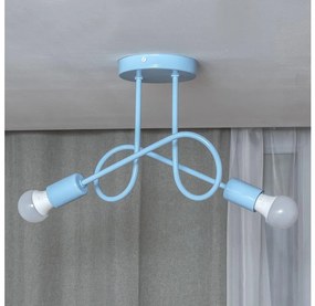 Плафон OXFORD 2xE27/15W/230V син