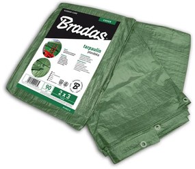 Покривало – платнище Bradas подсилено, 3 x 4m, 90 гр/м2 – зелено