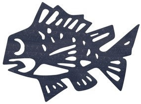 Картина Риба Метал Морско син 36 x 26 cm