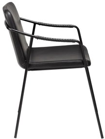 Стол за хранене от черна изкуствена кожа Boto - DAN-FORM Denmark