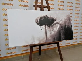 Картина на платно – Интересен цвят в черно-бяло
