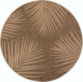 Кафяв кръгъл килим за открито и закрито ø 120 cm Timber 1403 – Ayyildiz Carpets