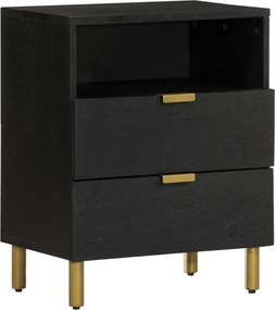 4017658 vidaXL Нощно шкафче, черно, 50x33x62 см, инженерно дърво