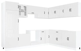 3314983 vidaXL Комплект кухненски шкафове от 14 части Lucca, инженерно дърво