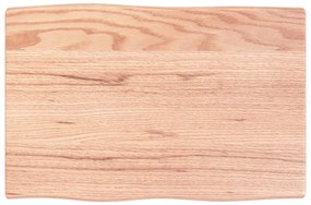 363929 vidaXL Плот за маса светлокафяв 60x40x2 см третиран дъб масив жив ръб