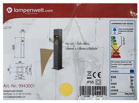 Lampenwelt - LED Екстериорна лампа колона AMELIA LED/7W/230V IP55