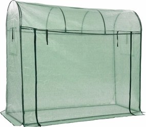 Оранжерия с врата с цип, 200x80x170 см