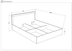Спалня за матрак 160/200 Филаделфия