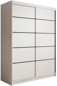 Гардероб Naldo 150 с плъзгащи врати - Бял