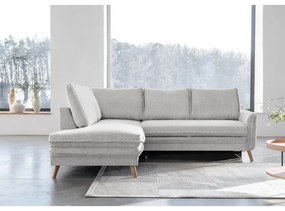 Бежов разтегателен ъглов диван (ляв ъгъл) Charming Charlie – Miuform