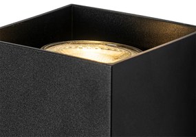 Дизайнерски квадратен стенен аплик черен - Sabbir