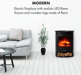 Klarstein Bormio S, Електрическа камина, 950 / 1900W, Термостат, Седмичен таймер