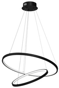 LED Пендел HOOP LED/51W/230V Ø 60 см 4000K черен