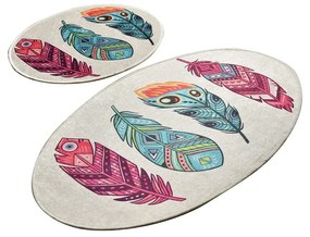 Килими за баня в комплект от 2 бр. 60x100 cm Feather – Foutastic