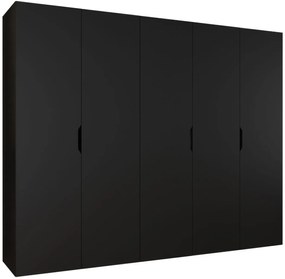 Гардероб Малага пети крилен-Черен