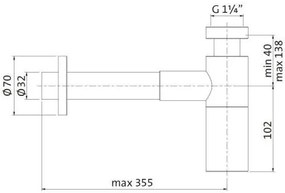 Сифон за мивка Herzbach LIVING iX-Black