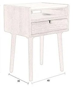 Кафяво нощно шкафче Arda – Dutchbone