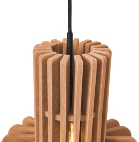 Ретро висяща лампа черна с оранжево 3 светлини - Felt