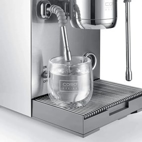 Еспресо машина Caso Design EspressoGourmet Advanced, 3000W, 19 bar, 2 л, ULKA, PID, Манометър, Полупрофесионална, Инокс